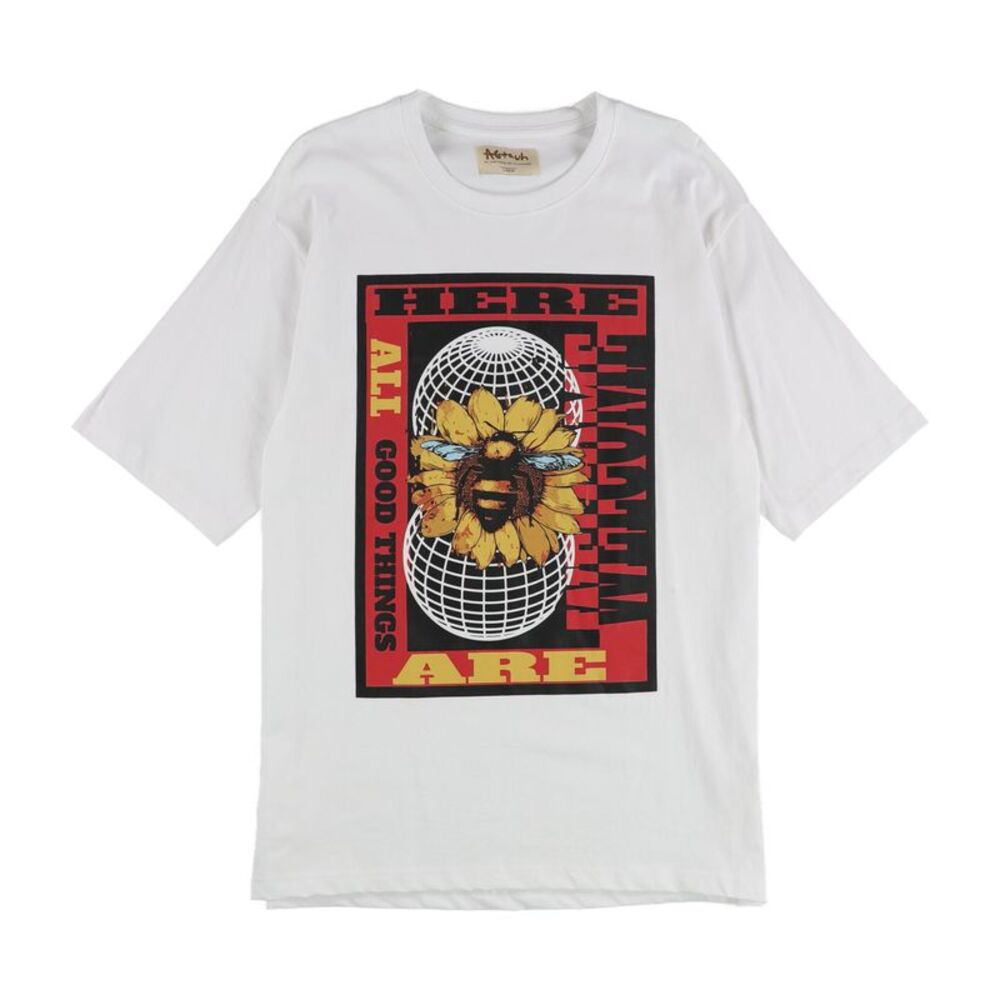 AGtawh Mens Bee Welcome Graphic T-Shirt, , M, DM